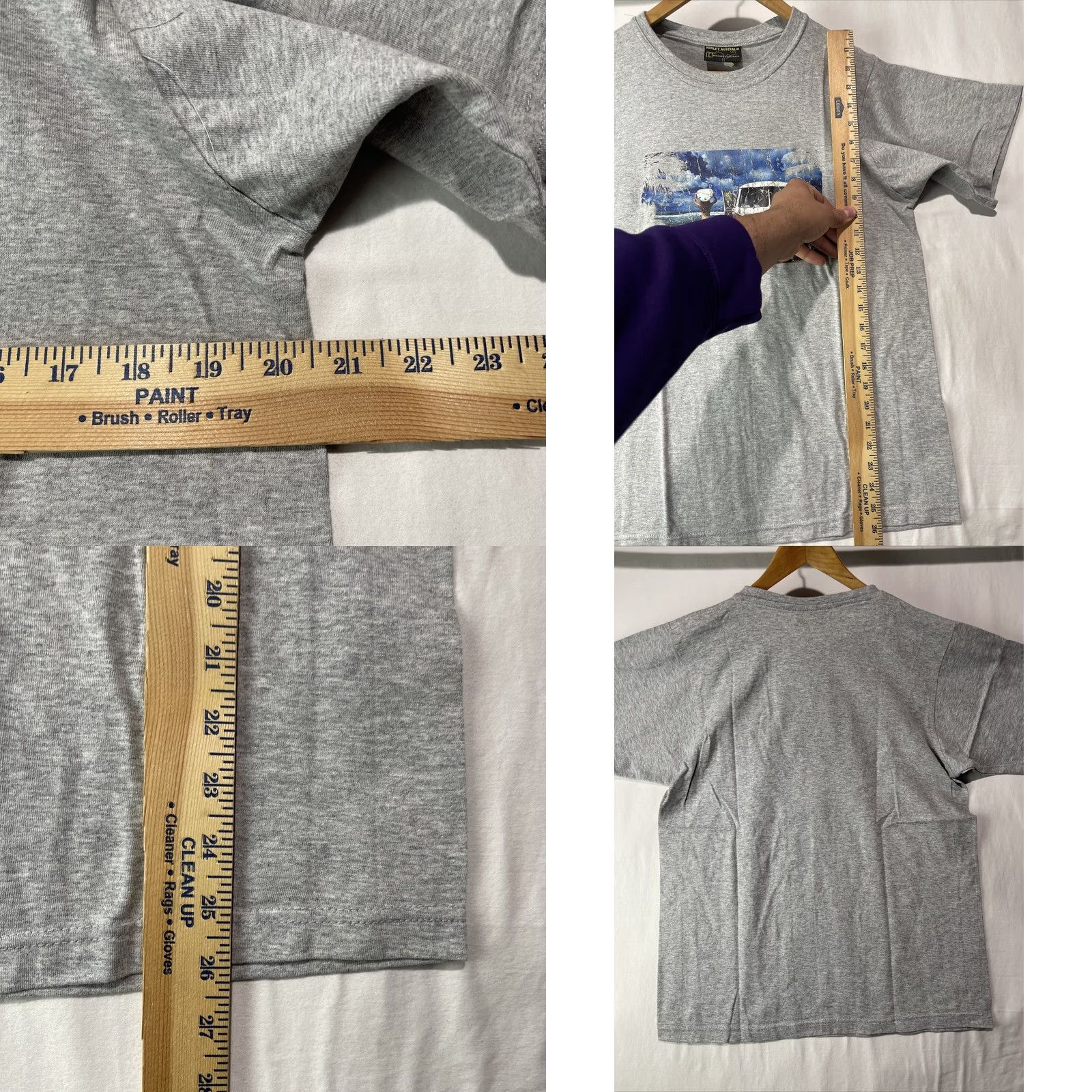 Vintage HOXLEY AUSTRALIA Shirt Mens Large Gray Cotton Knit Crew Neck Graphic Print Beach Outdoor Countries Theme Adult Size US L / EU 52-54 / 3 - 9 Thumbnail