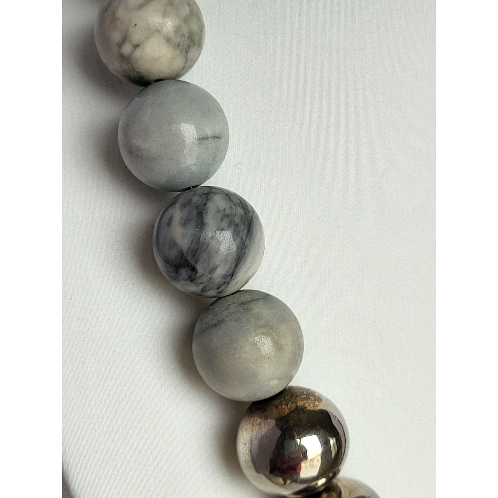 Other Silver and Crazy Lace Agate Beaded Necklace Healing Crystal Size ONE SIZE - 7 Thumbnail