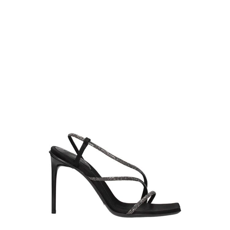 Max Mara ob1o1e1124 Suede Sandals in Black Size US 7 / IT 37 - 1 Thumbnail
