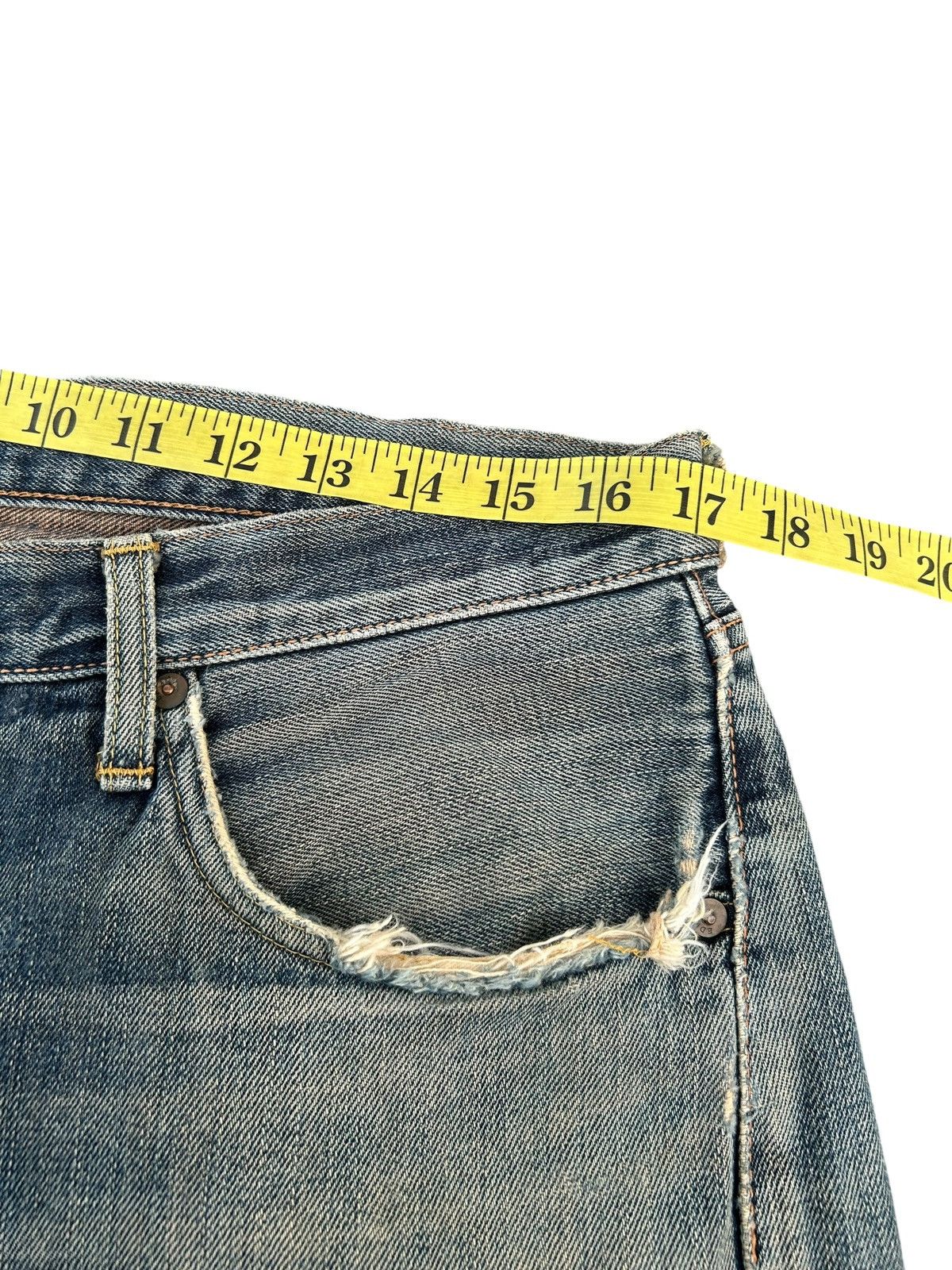 Kapital Vintage Edwin 505x Selvedge Distressed Denim Jeans Size US 34 / EU 50 - 19 Thumbnail