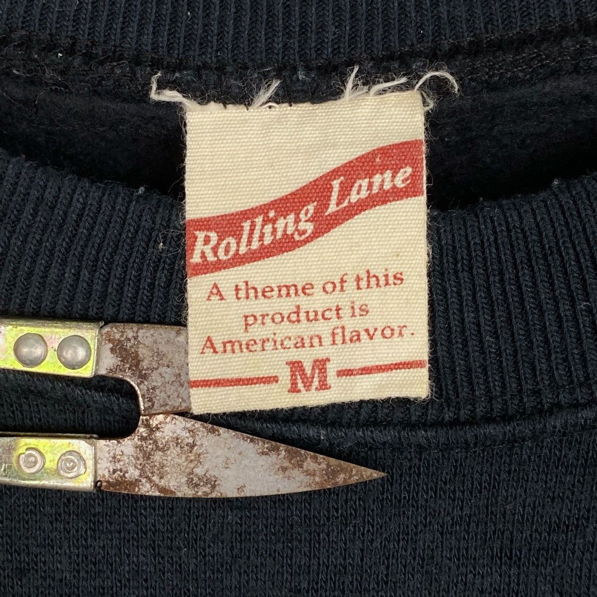 The Rolling Stones × Vintage Vintage Rolling Lane Embroidered Crewneck Sweatshirt Black Size US M / EU 48-50 / 2 - 5 Thumbnail