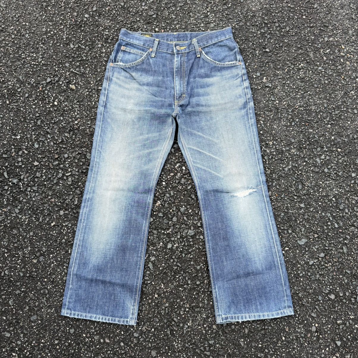 Lee VINTAGE LEE RIDER FADED RIPPEP JEAN DENIM PANTS Size US 32 / EU 48 - 2 Thumbnail