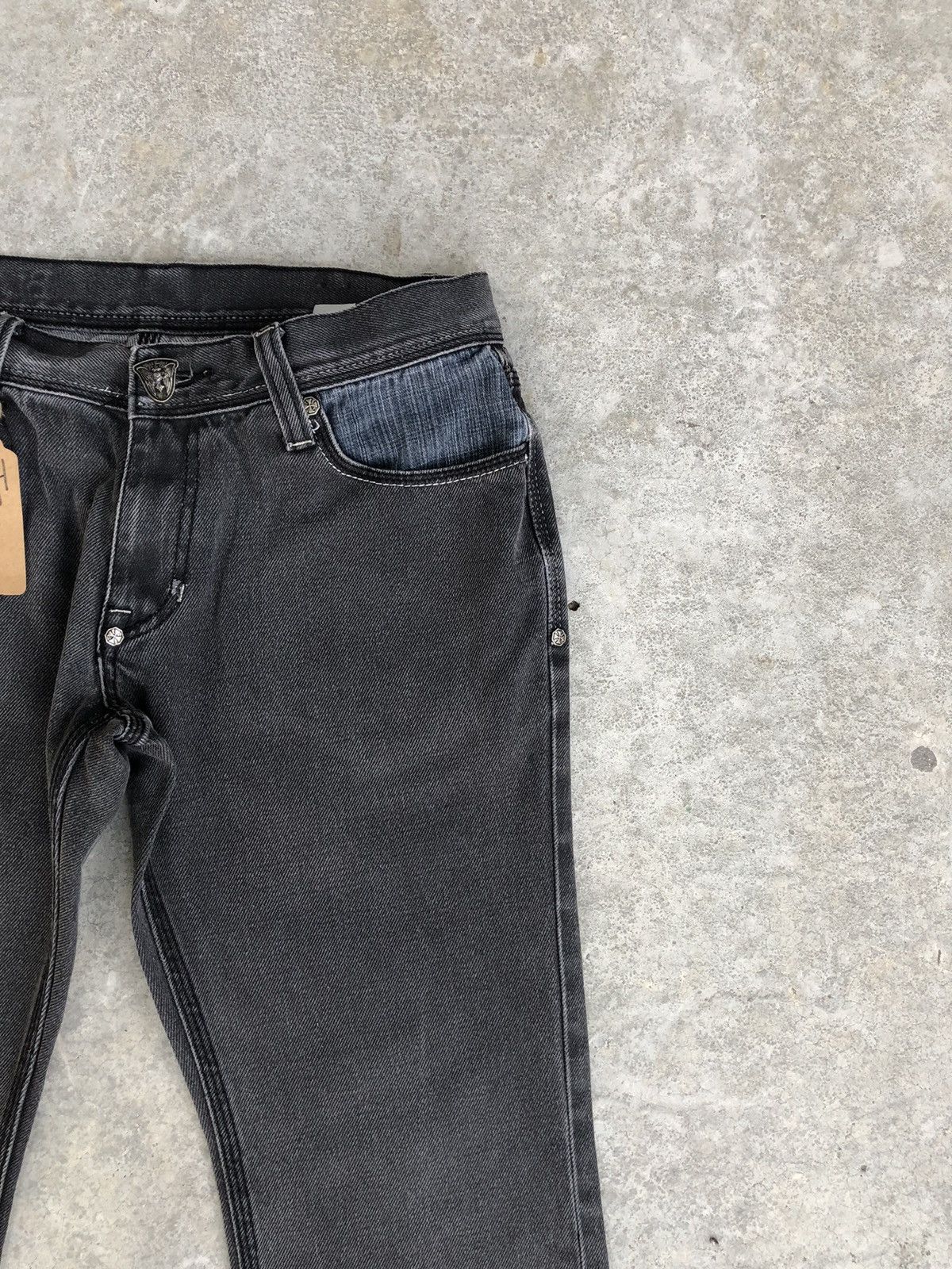 If Six Was Nine Japanese Blac Label Flared Jeans Embroidered logo Distressed Size US 33 - 8 Thumbnail