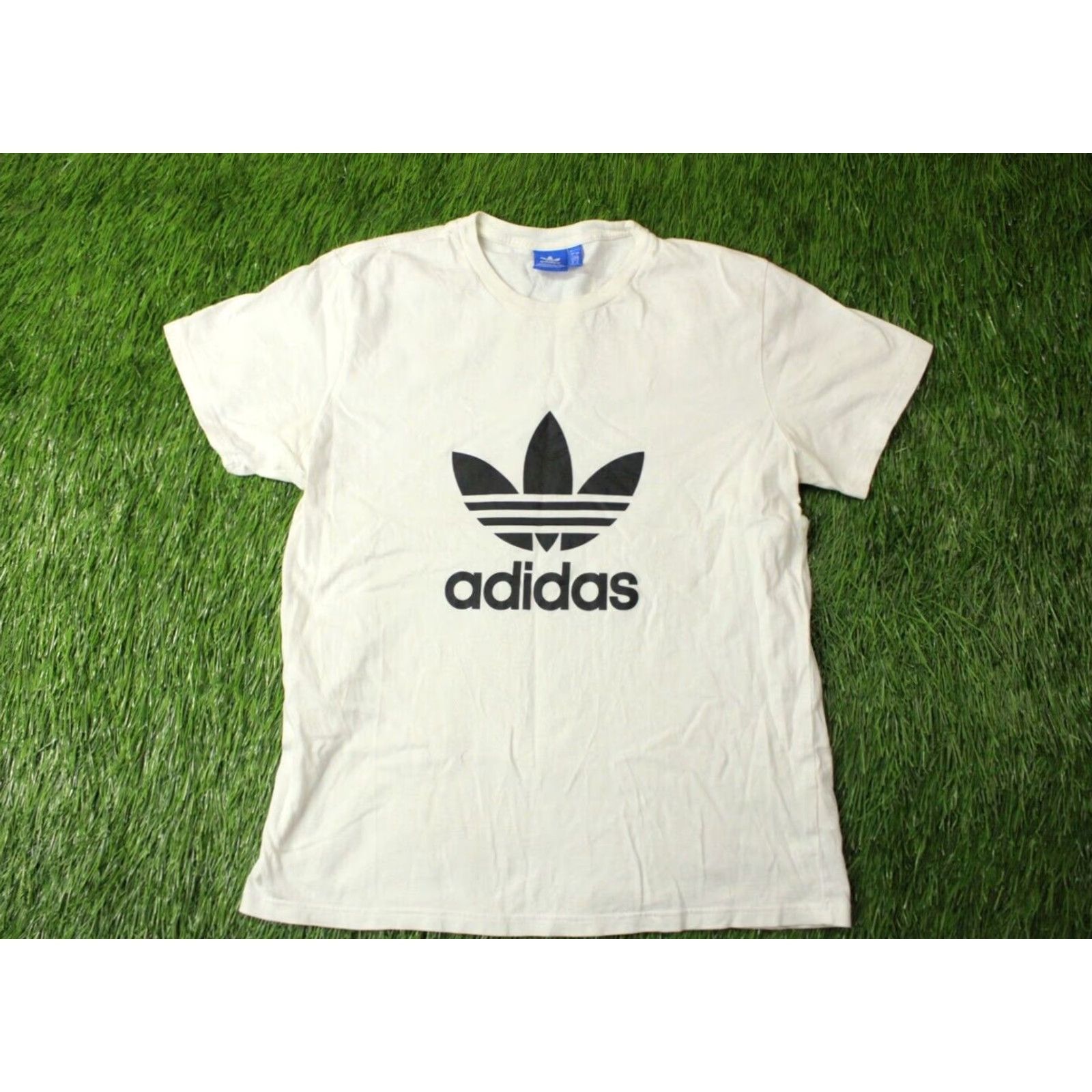 Adidas ADIDAS ORIGINAL 2014 MEN T-SHIRT SHIRT Jersey Short Sleeve Logo White 100% Cotton Large Regular Male Womens Mens Size US L / EU 52-54 / 3 - 2 Thumbnail