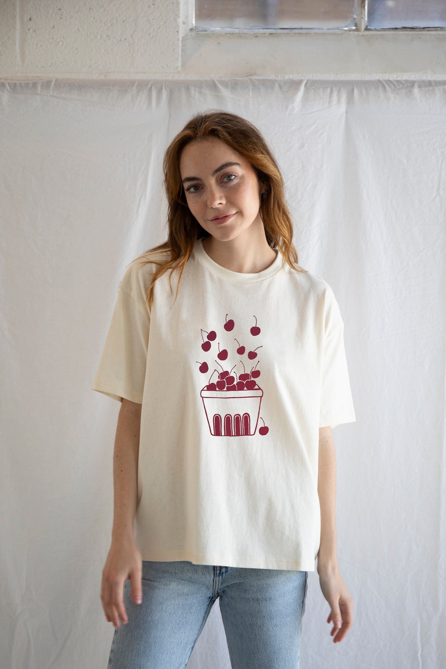 Designer × The Unbranded Brand Cherry Shirt, Fruit Shirt, Food Shirt, Screen T Shirt Size US L / EU 52-54 / 3 - 1 Thumbnail