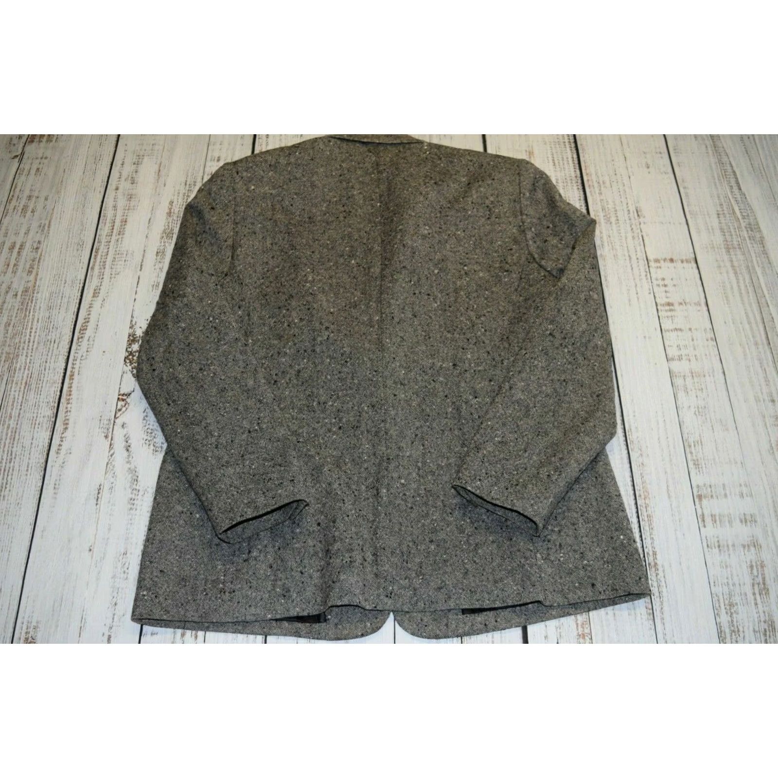 Pendleton VINTAGE Pendleton Blazer Shirt Womens 16 Gray Wool Lined 2-Button Notch Shawl 70s Pant Suit Size 38" / US 16 / IT 52 - 8 Thumbnail