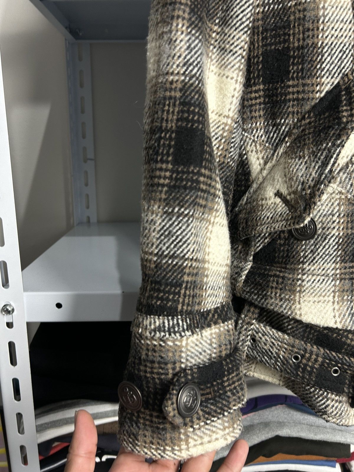 PPFM PPFM Studded Logo Fur hoodie Tartan Jacket Size US L / EU 52-54 / 3 - 5 Thumbnail