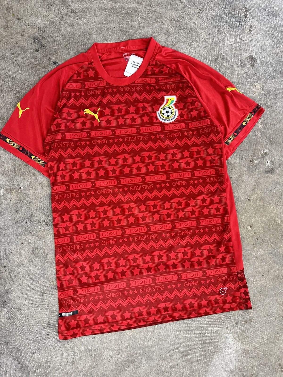 Puma × Vintage 2014 Ghana Soccer Jersey Kit Maglia Away Black Stars Size L / US 10 / IT 46 - 3 Thumbnail