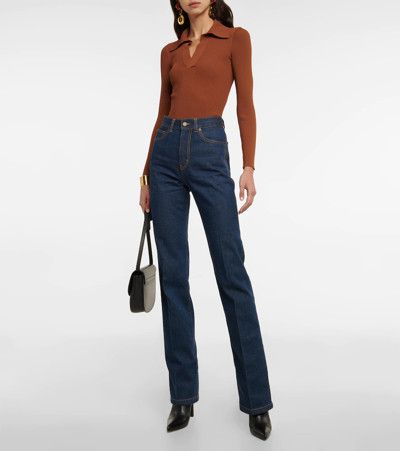 Saint Laurent Paris o1s1wg110924 Clyde Jeans in Medium Rinse Denim in Blue Size 24" / US 00 / IT 34 - 2 Thumbnail