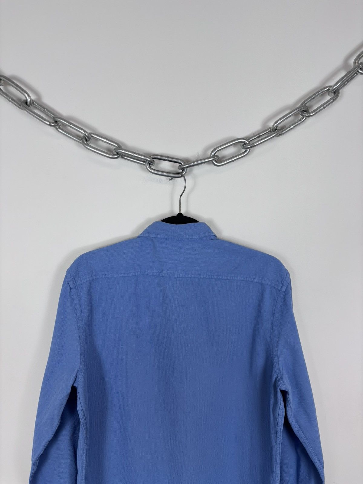 Boggi Boggi Milano Men’s Regular Fit Blue Cotton Button Up Shirt Size US M / EU 48-50 / 2 - 18 Thumbnail