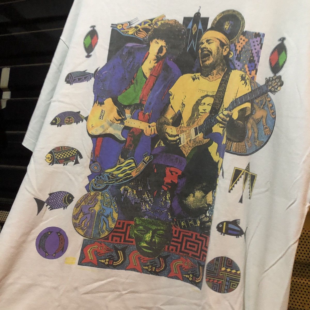 Hanes × Vintage Vintage 1993 Santana bob dylan tour tee Size US XL / EU 56 / 4 - 2 Thumbnail