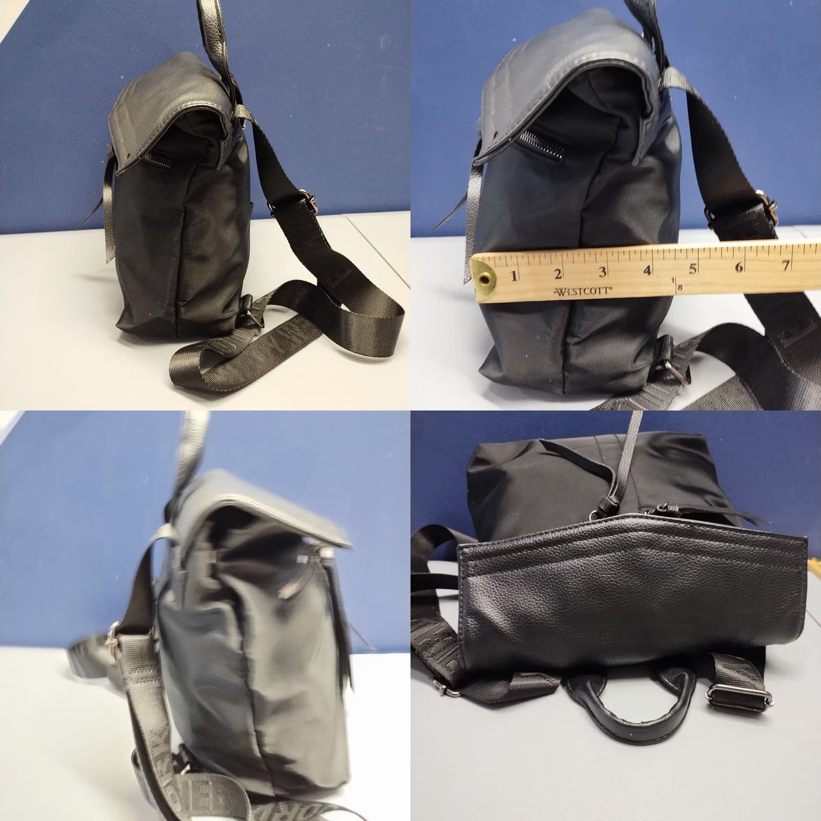 Vintage Botkier Trigger Mini Convertible Backpack Womens Black Polyester Lined Size ONE SIZE - 8 Thumbnail