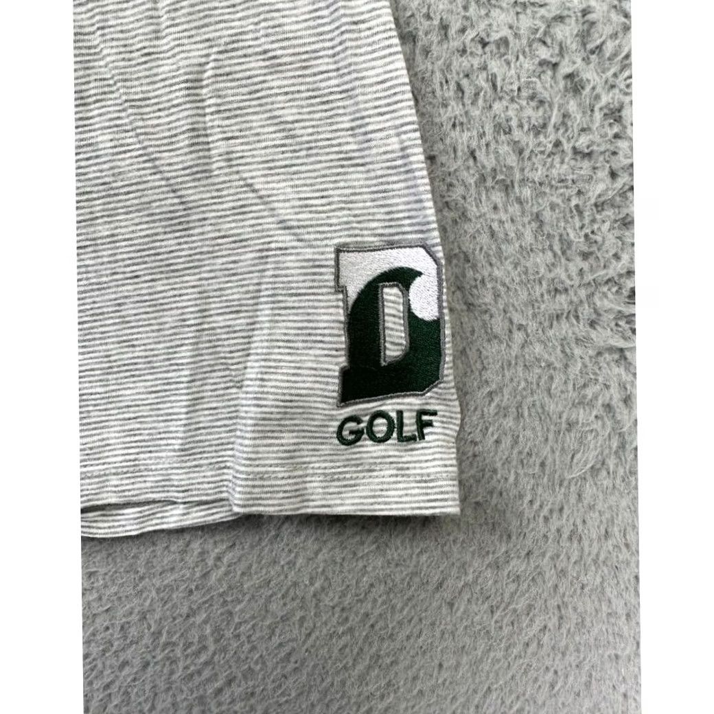 Vintage B. Draddy Shirt Polo Mens Large Grey Striped Pima Cotton Golf Rugby breathable Lightweight Short Sleeve Shirt Mens Size US L / EU 52-54 / 3 - 5 Thumbnail