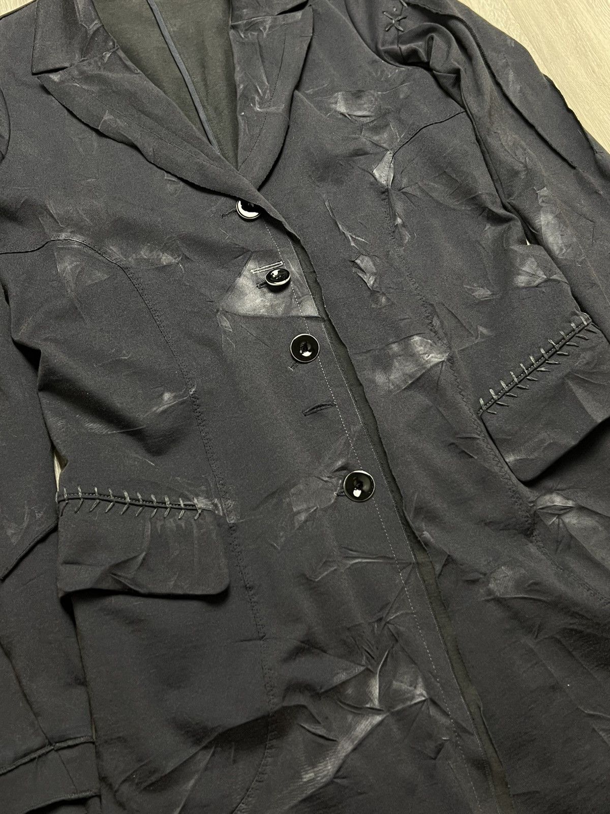 Marithe + Francois Girbaud Marithe Francois Girbaud Cravatatakiller Navy Coat Jacket Size S / US 4 / IT 40 - 4 Thumbnail