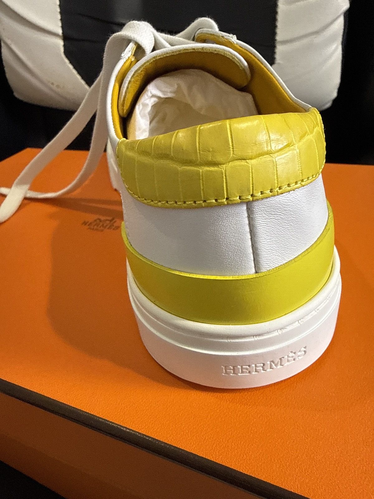 Hermes Matte Niloticus Crocodile Calfskin Deep Sneakers Size US 7 / IT 37 - 4 Thumbnail