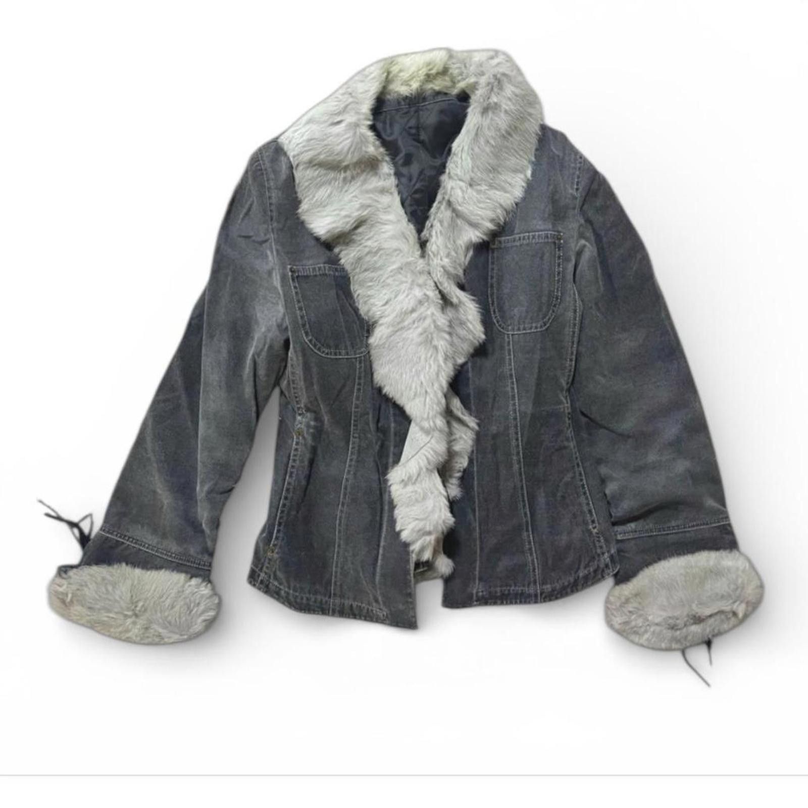 Other Real rabbit fur whimsy goth vintage denim penny lane coat Size XS / US 0-2 / IT 36-38 - 1 Thumbnail