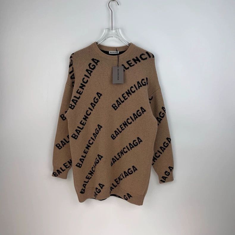 Balenciaga Balenciaga camel colored bullet screen logo wool sweater-25 Size US XS / EU 42 / 0 - 3 Thumbnail