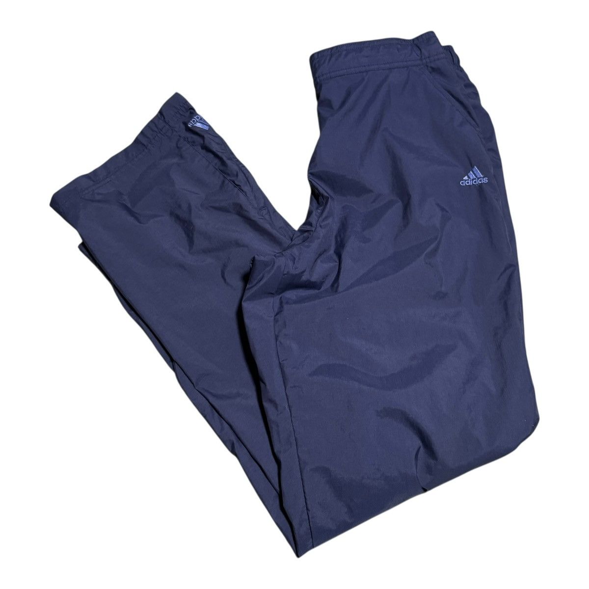Adidas 2001 Adidas Nylon Navy Straight Leg Track Pants Men's Large Size US 30 / EU 46 - 1 Thumbnail