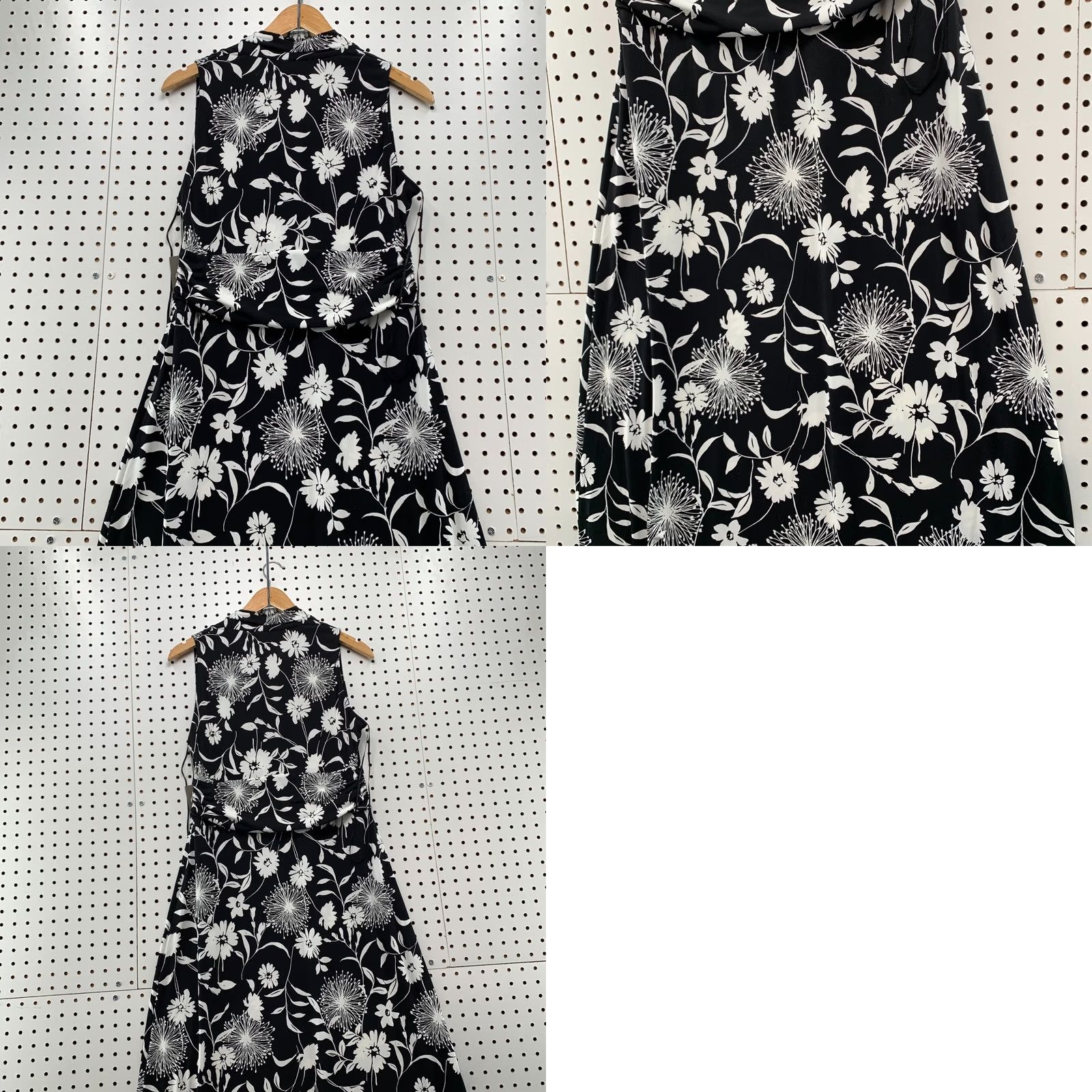 Vince Camuto Vince Camuto Maxi Slip Dress Black Floral L Petite Large Womens Dress Size L / US 10 / IT 46 - 10 Thumbnail