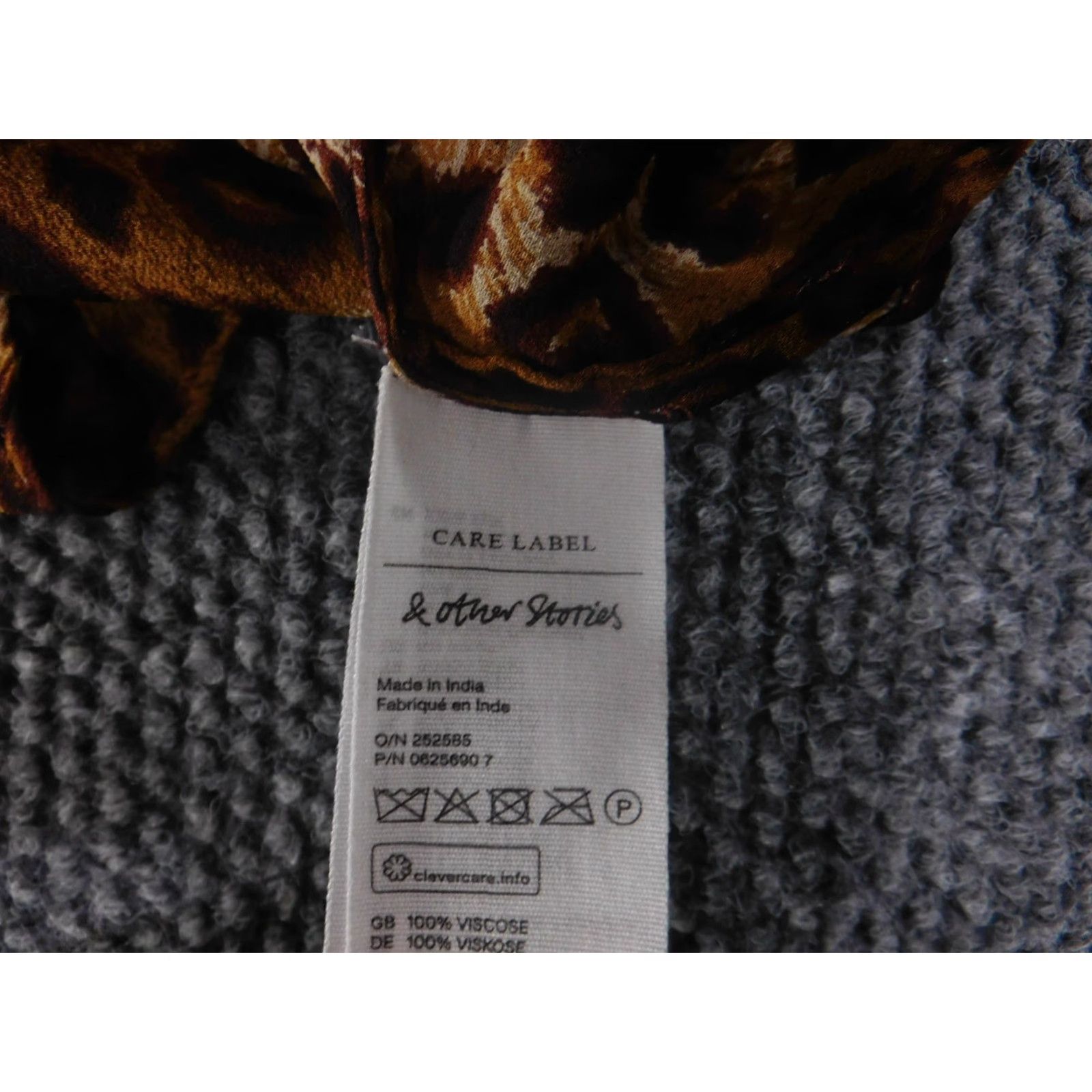 & Other Stories & Other Stories Blouse Womens 8 Multicolor Leopard Polka Dot Sheer Long Sleeve V-Neck Pullover Casual Stretch Regular Brown" Size M / US 6-8 / IT 42-44 - 7 Thumbnail