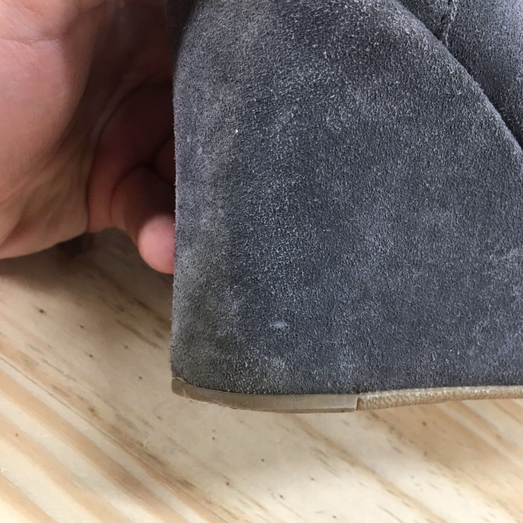 Toms TOMS Boots Women’s Ankle Bootie Gray Wedge Heel Side Zip Round Toe Casual Boots 10 US Size US 10 / IT 40 - 4 Thumbnail