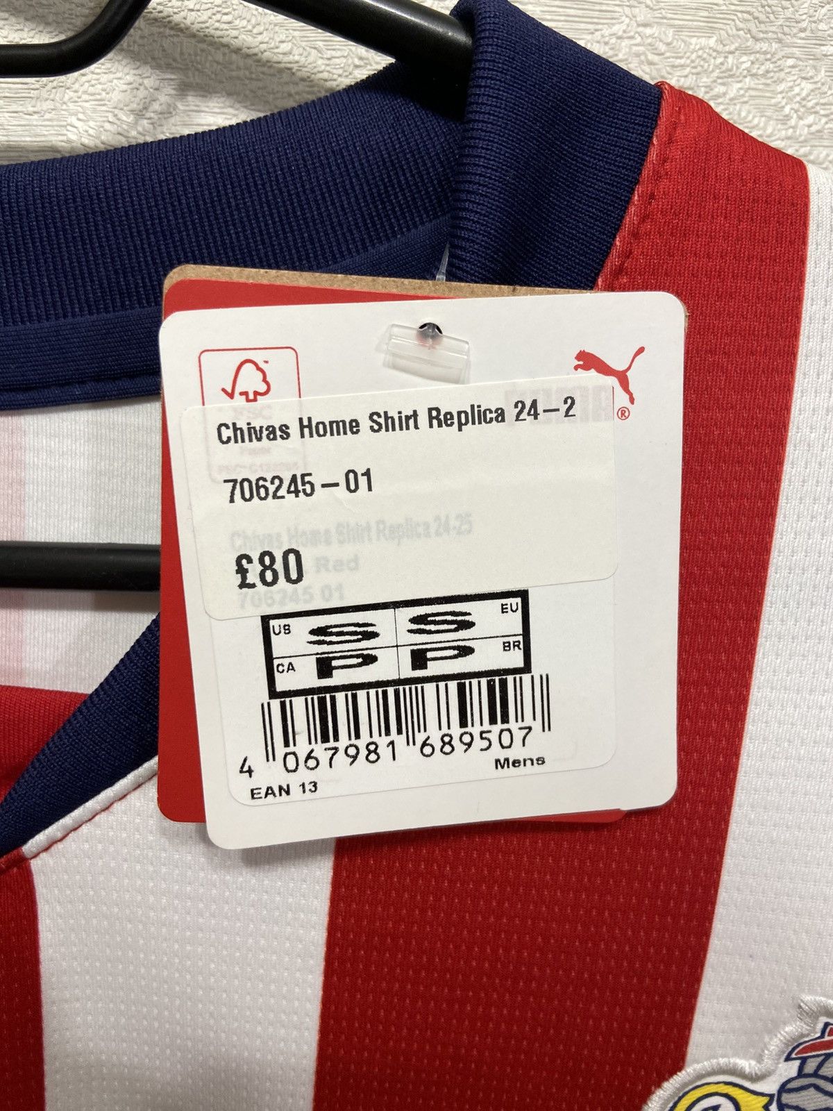 Puma Puma Chivas Guadalajara Home 24-25 Soccer Jersey Size US S / EU 44-46 / 1 - 12 Thumbnail