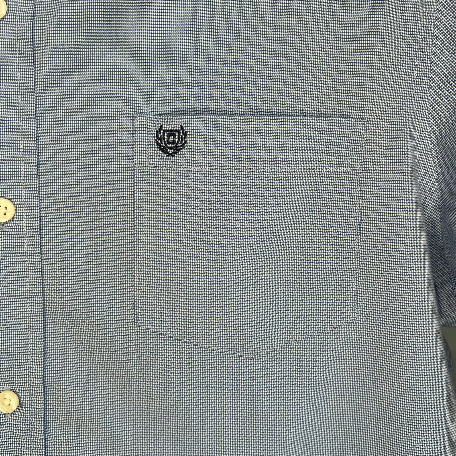 Chaps Chaps short sleeve blue/white button front shirt Size Large Size US L / EU 52-54 / 3 - 6 Thumbnail