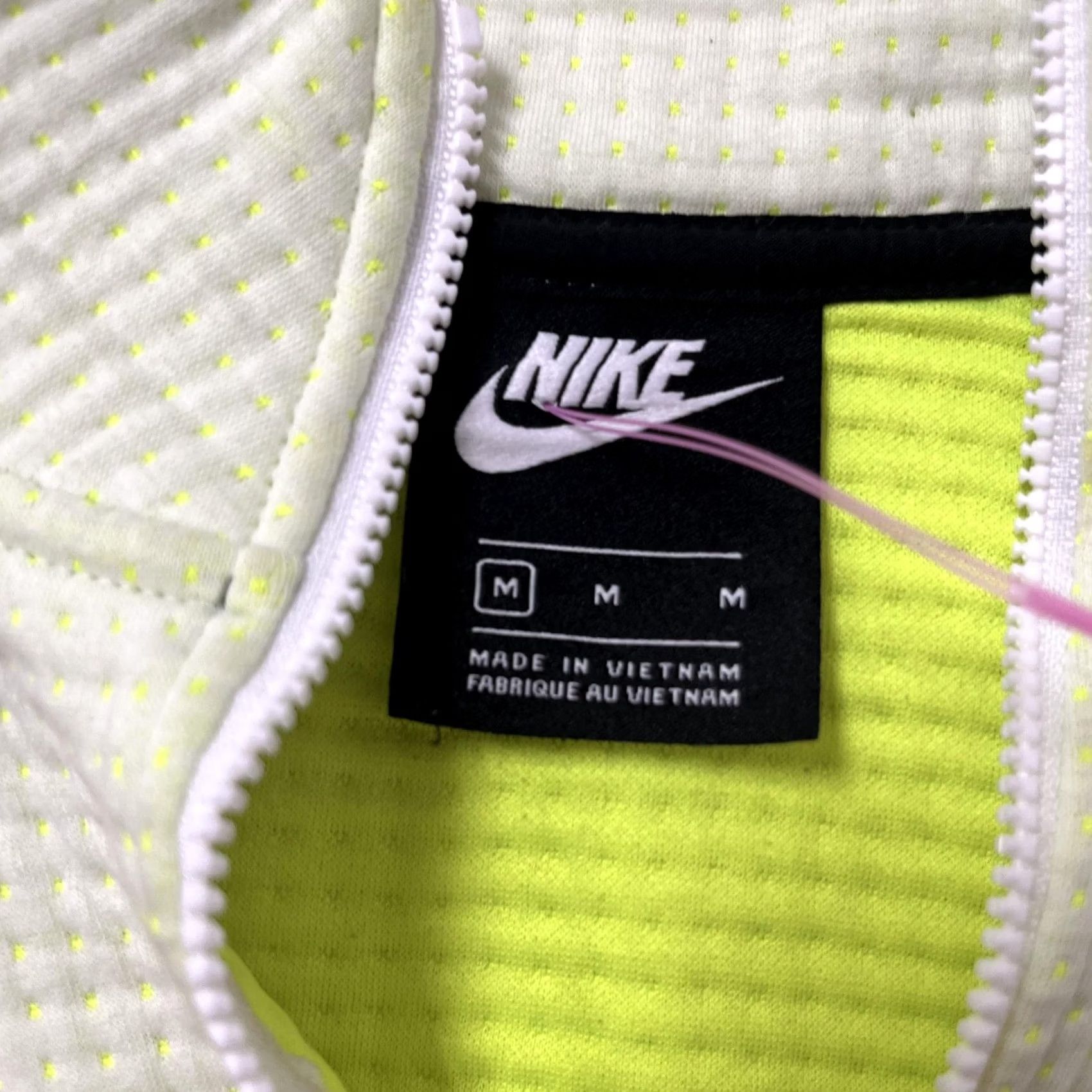 Nike Nike Pullover Sweatshirt Womens Medium Yellow Quarter Zip Waffle Knit Crop Size M / US 6-8 / IT 42-44 - 2 Thumbnail