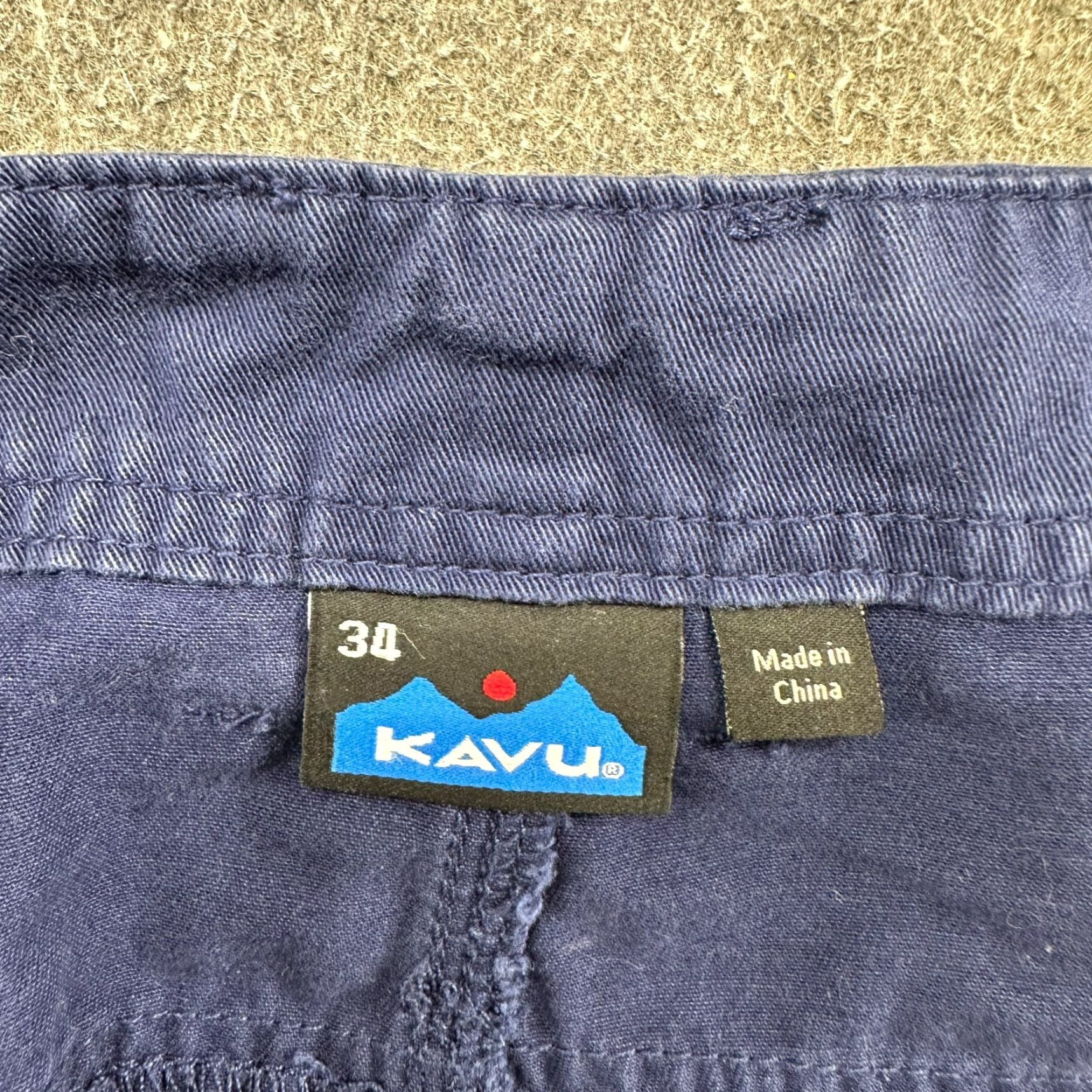 KAVU KAVU Shorts Mens 34 Blue Navy Canvas Chino Outdoor Logo 90s Vintage? No, Regular Rise 8-10in Size US 34 / EU 50 - 4 Thumbnail
