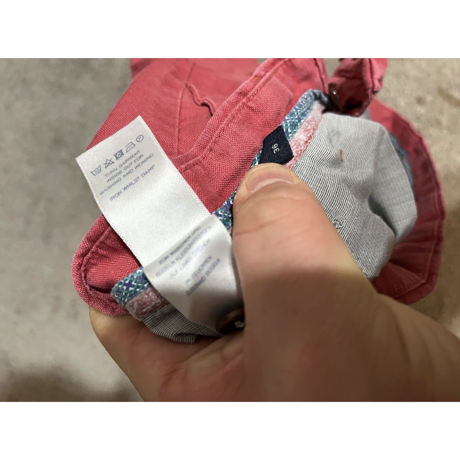 Charles Tyrwhitt Charles Tyrwhitt Shorts Mens 36 Red Linen Blend 9" Preppy Dressy Spring Size US 36 / EU 52 - 5 Thumbnail