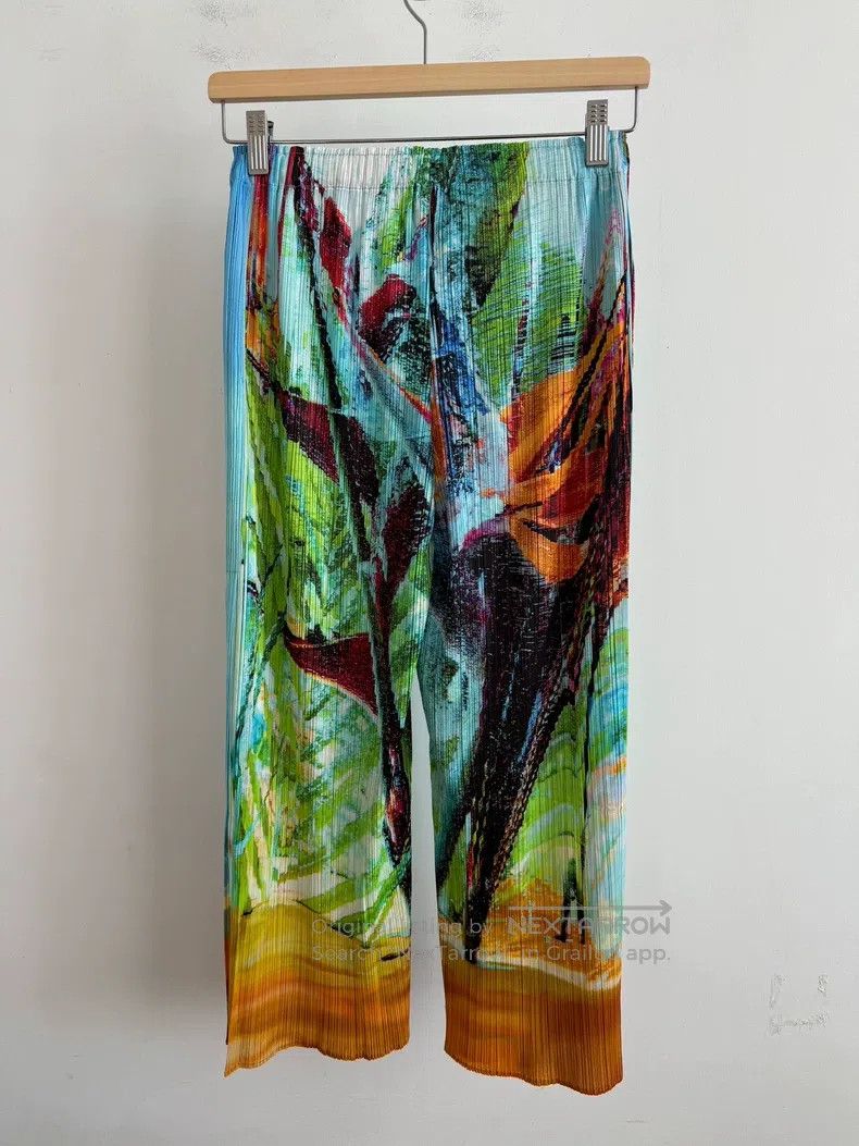 Issey Miyake Issey Miyake Color Block Pants Size 25" / US 0 / IT 36 - 2 Thumbnail