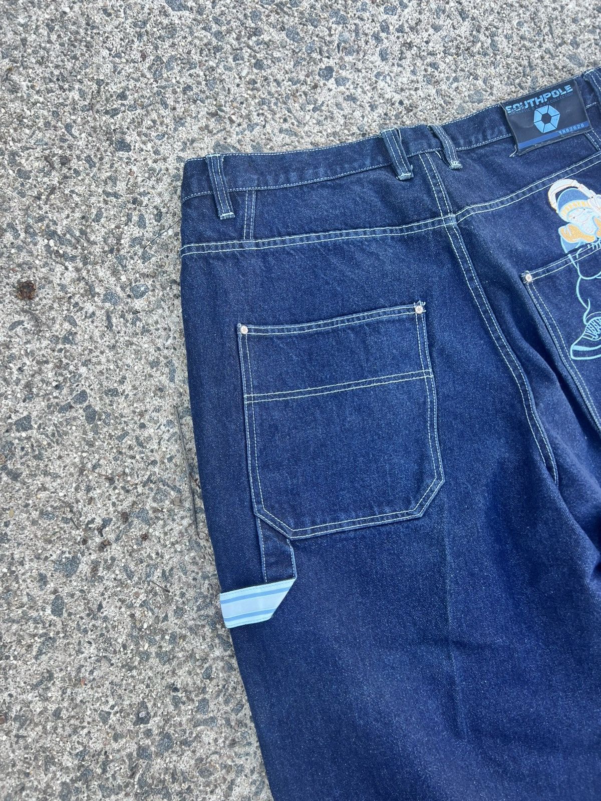 Southpole Southpole Vintage Straight Denim Jeans Embroidered Hip Hop Size US 42 / EU 58 - 3 Thumbnail
