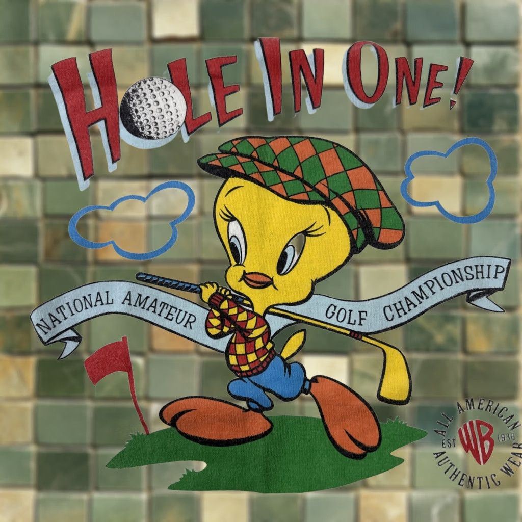 Vintage VINTAGE Acme Tweety Bird Hole In One Golf T-Shirt L Adults White 1991 Men Mens Size US L / EU 52-54 / 3 - 1 Thumbnail