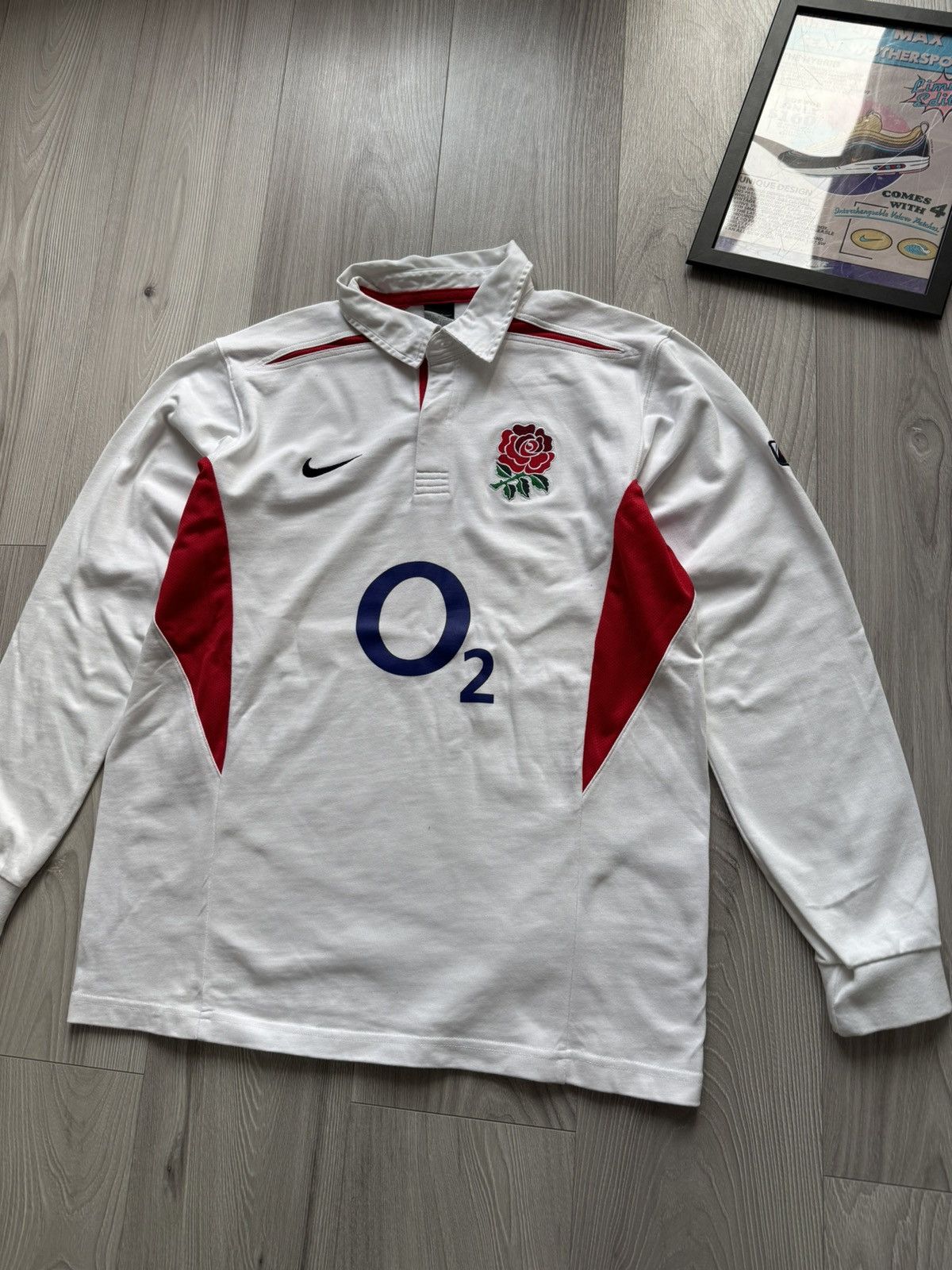 Nike × Vintage Nike England vintage rose rugby t-shirt longsleeve Size US L / EU 52-54 / 3 - 2 Thumbnail