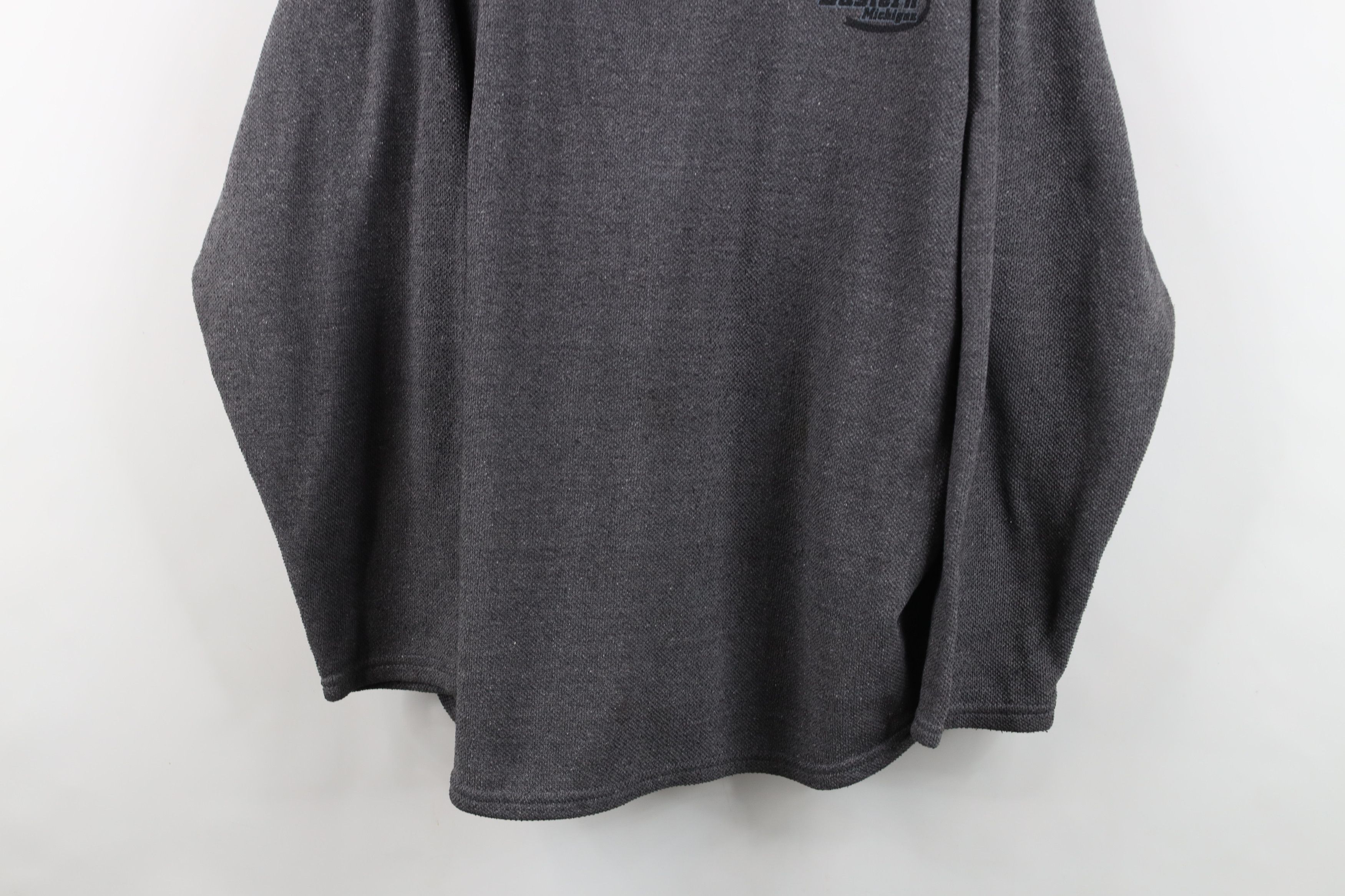 Vintage Vintage 90s Michigan University Thermal Knit Henley T-Shirt Size US XL / EU 56 / 4 - 3 Thumbnail