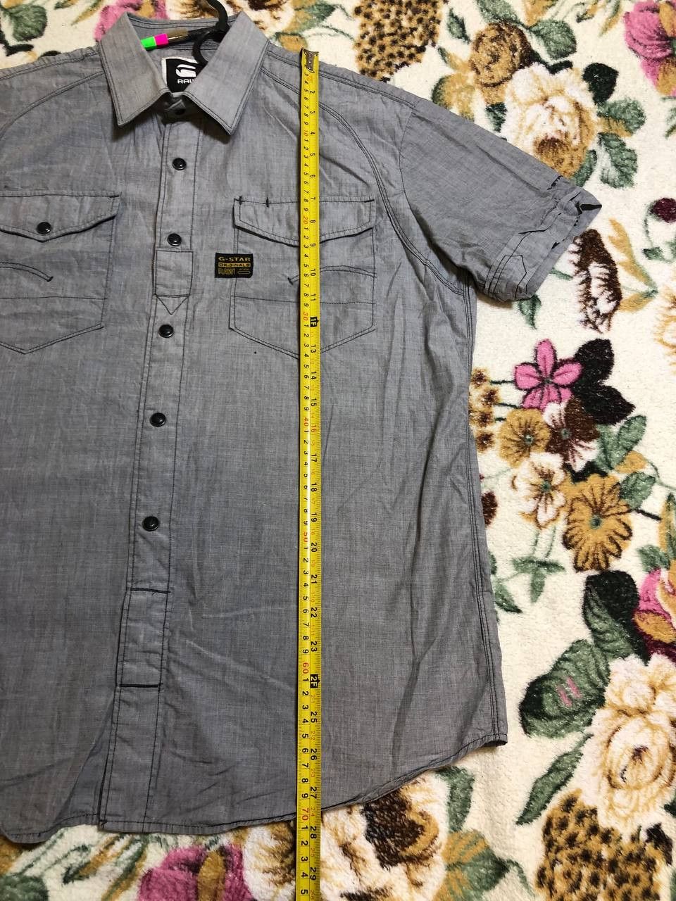 G-Star G-Star Big Blue Blue Long Slee Wing Oxford 100% Western Size US XL / EU 56 / 4 - 8 Thumbnail