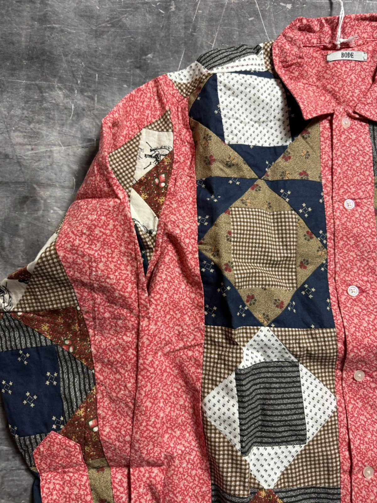 Bode Bode Calico This and That Patchwork Longsleeve Shirt Size US L / EU 52-54 / 3 - 3 Thumbnail