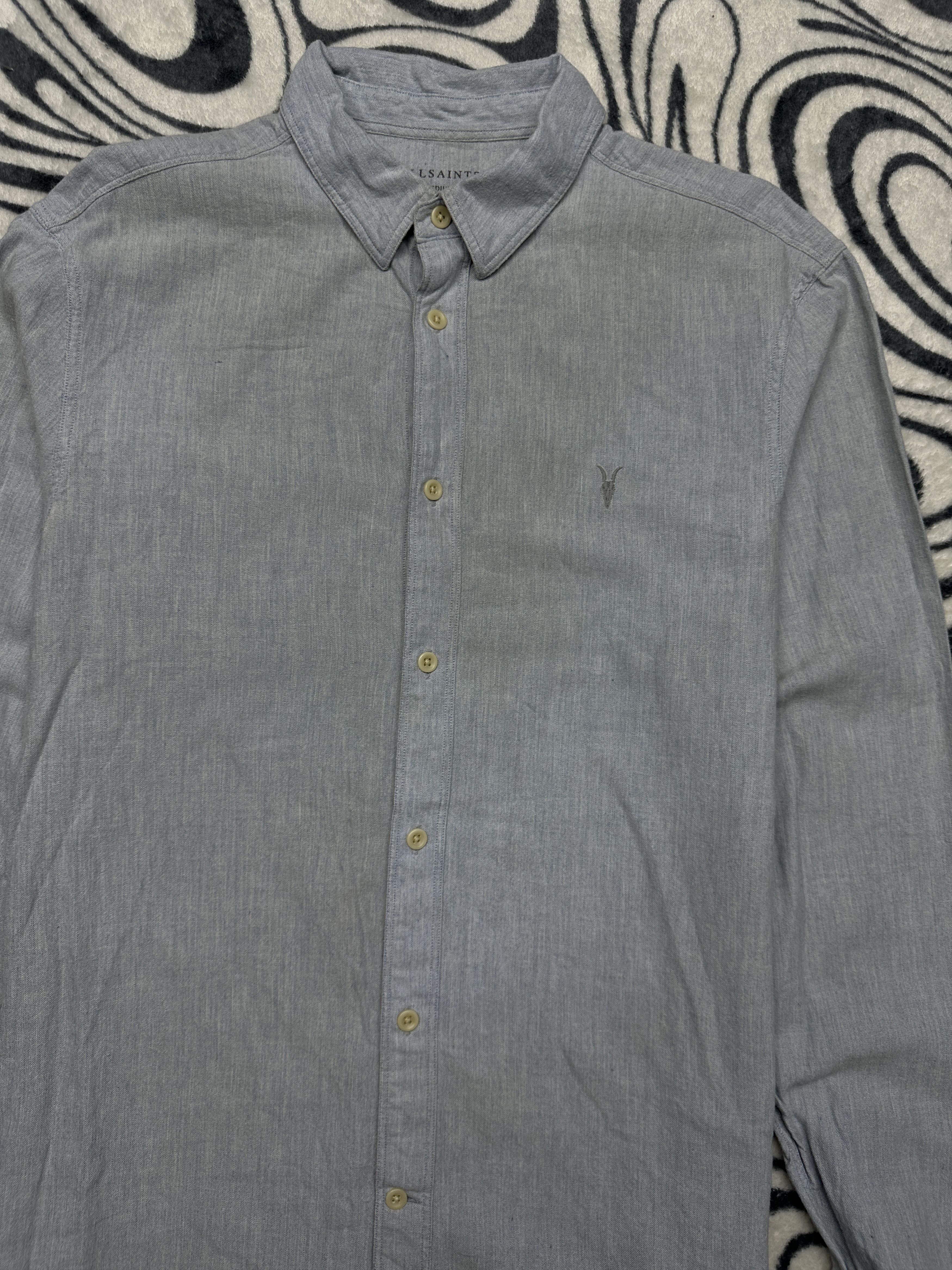 Allsaints AllSaints Mens Millard Long Sleeve Shirt Size US M / EU 48-50 / 2 - 3 Thumbnail