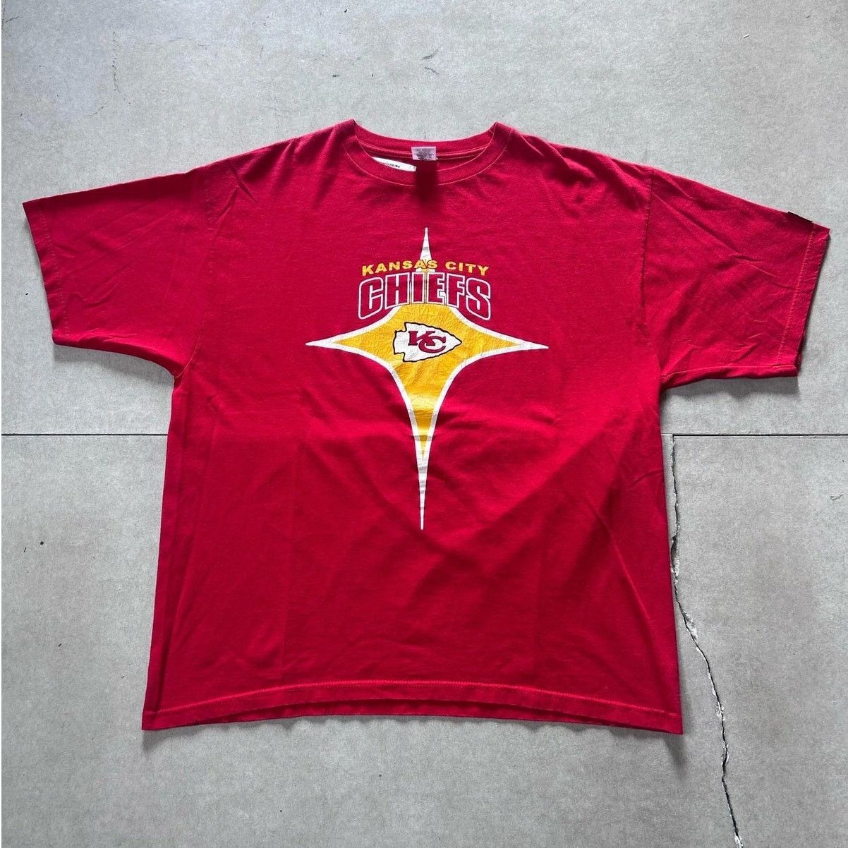 Starter 90s Vintage Kansas City Chiefs Starter Star Red T Shirt XXL Size US XXL / EU 58 / 5 - 1 Thumbnail