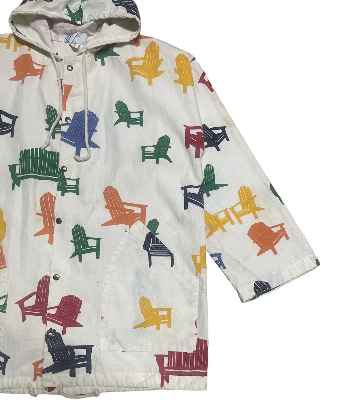 Japanese Brand Michigan Rag Co. Jacket Adirondack Chair Print, Snap Closure Size US L / EU 52-54 / 3 - 9 Thumbnail