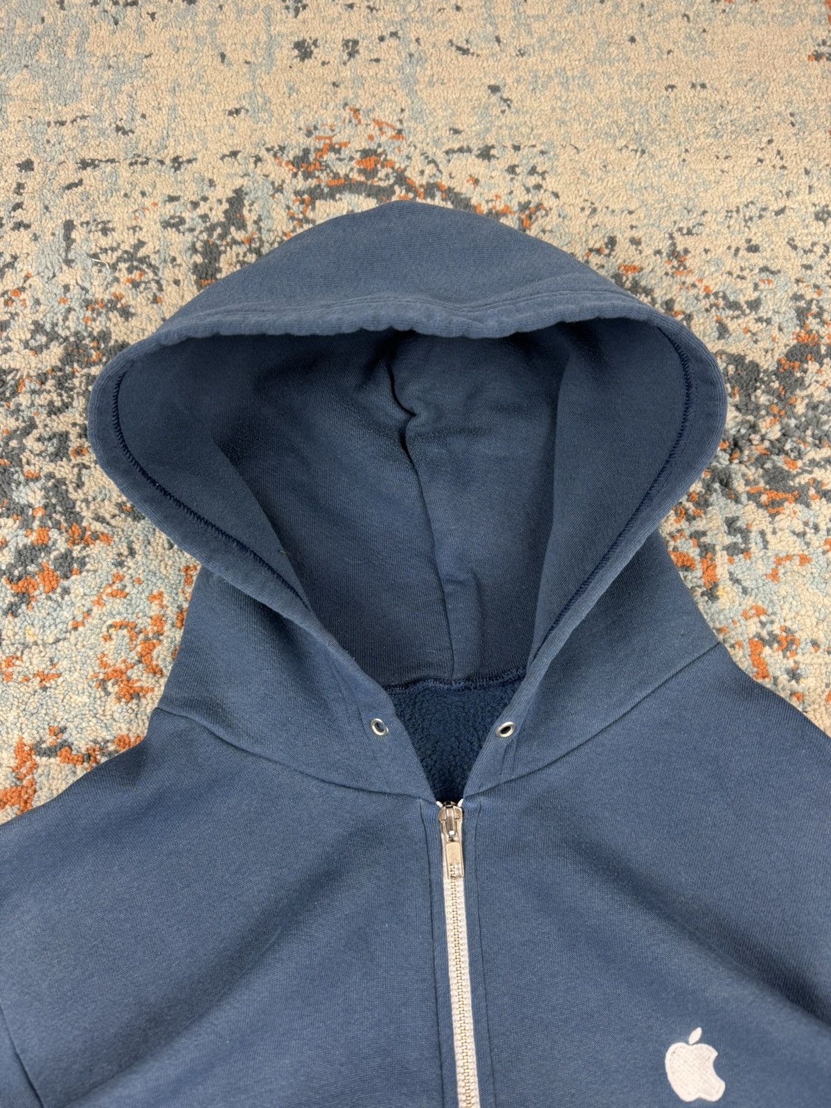 Apple × Vintage Vintage 00s Apple logo marine blue zip hoodie Boxy USA made Size US M / EU 48-50 / 2 - 6 Thumbnail