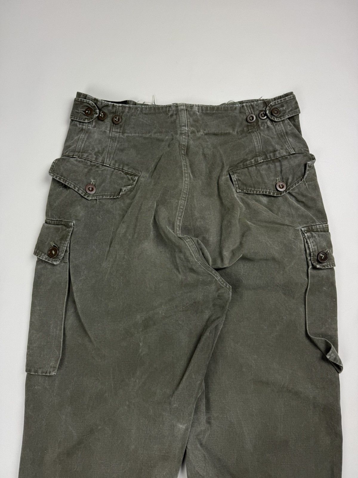 Vintage 950s Belgian Army A.M. Seynaeve Cargo Trousers Pants Size US 30 / EU 46 - 22 Thumbnail