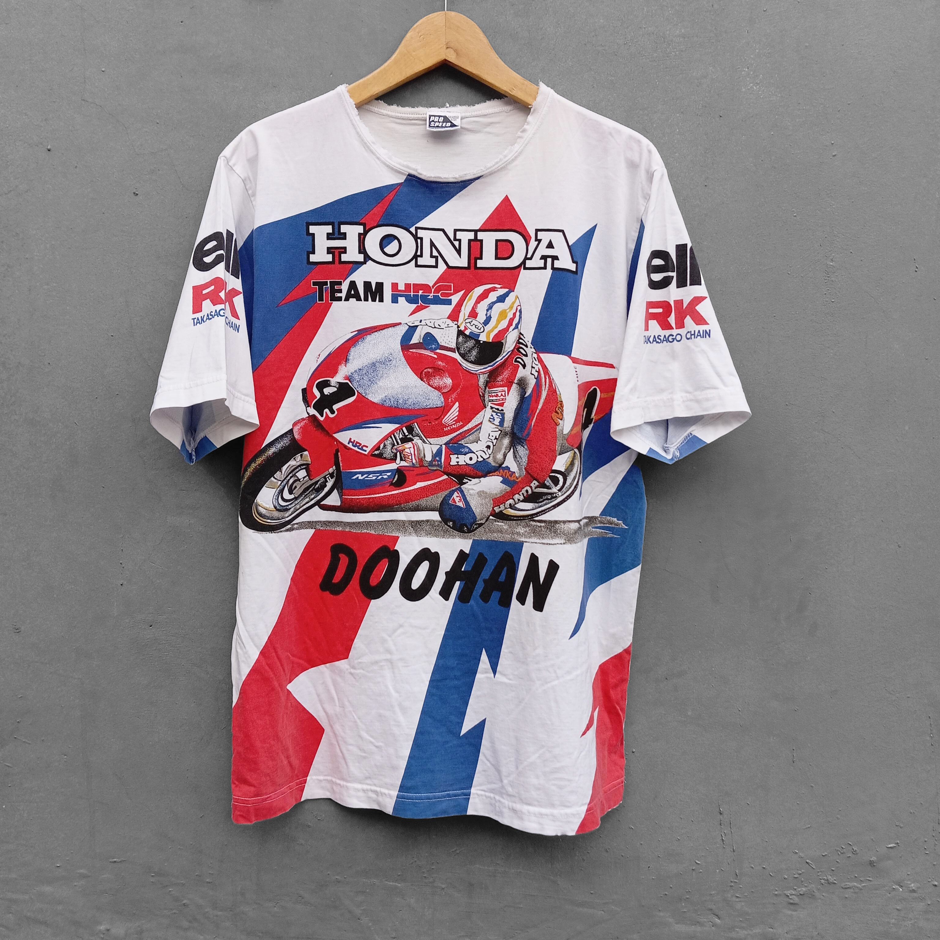Honda vintage rare HONDA hrc moto pro speed all over print t shirt Size US L / EU 52-54 / 3 - 1 Thumbnail
