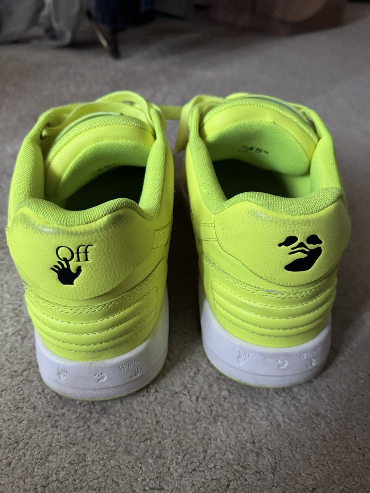 Off-White Off-White Out of Office Sneakers Fluro Yellow size 46 Size US 12 / EU 45 - 6 Thumbnail