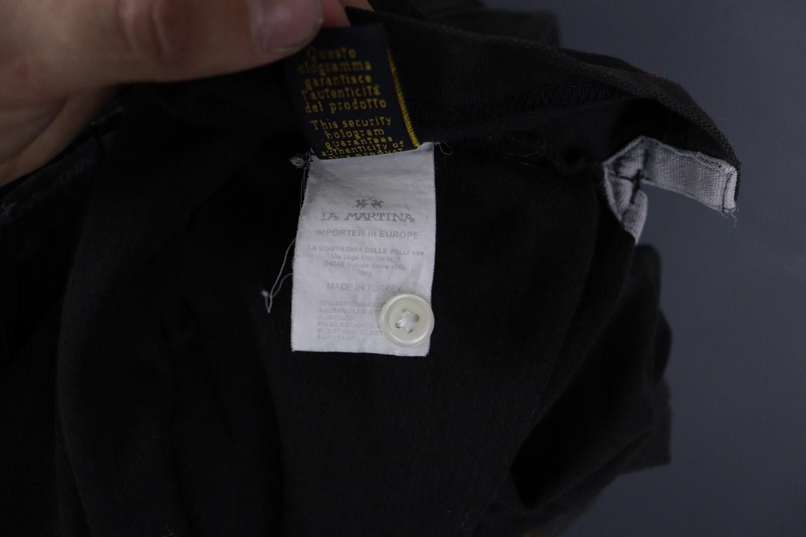 La Martina La Martina Black Long Sleeve Rugby Polo Shirt Size L Size US L / EU 52-54 / 3 - 12 Thumbnail