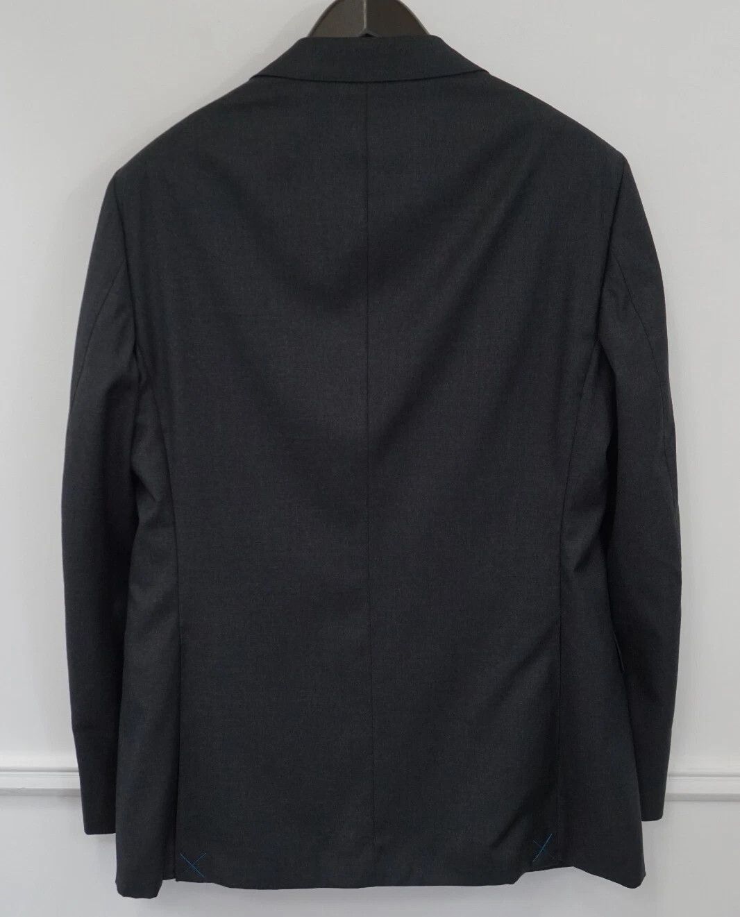 Suitsupply Men Suitsupply Blazer Napoli Charcoal Grey REDA Wool US44 Size 44R - 2 Thumbnail