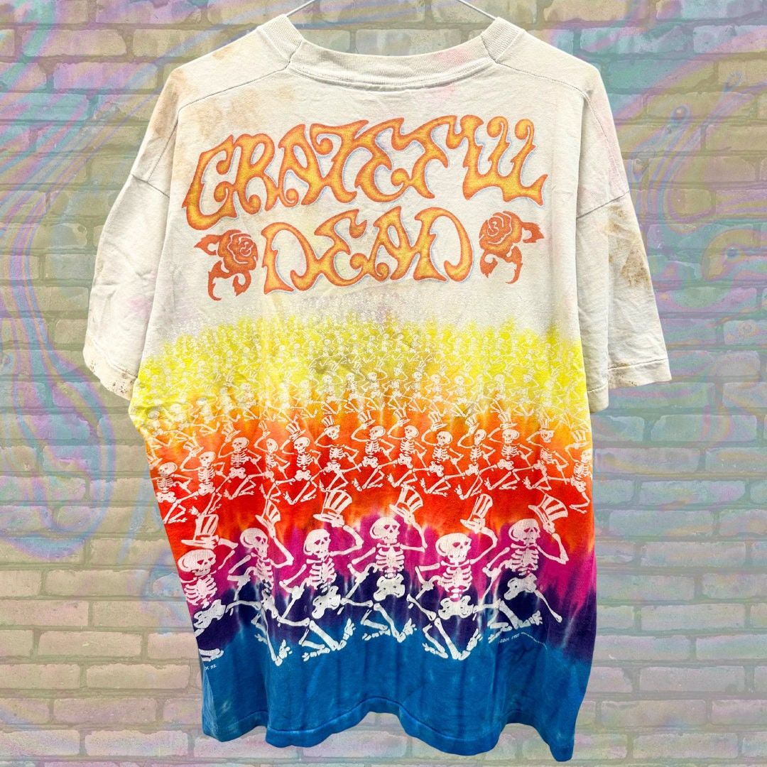 Grateful Dead × Liquid Blue × Vintage RARE Grateful Dead 1992 Dancing Skulls Tshirt XL Size US XL / EU 56 / 4 - 2 Thumbnail