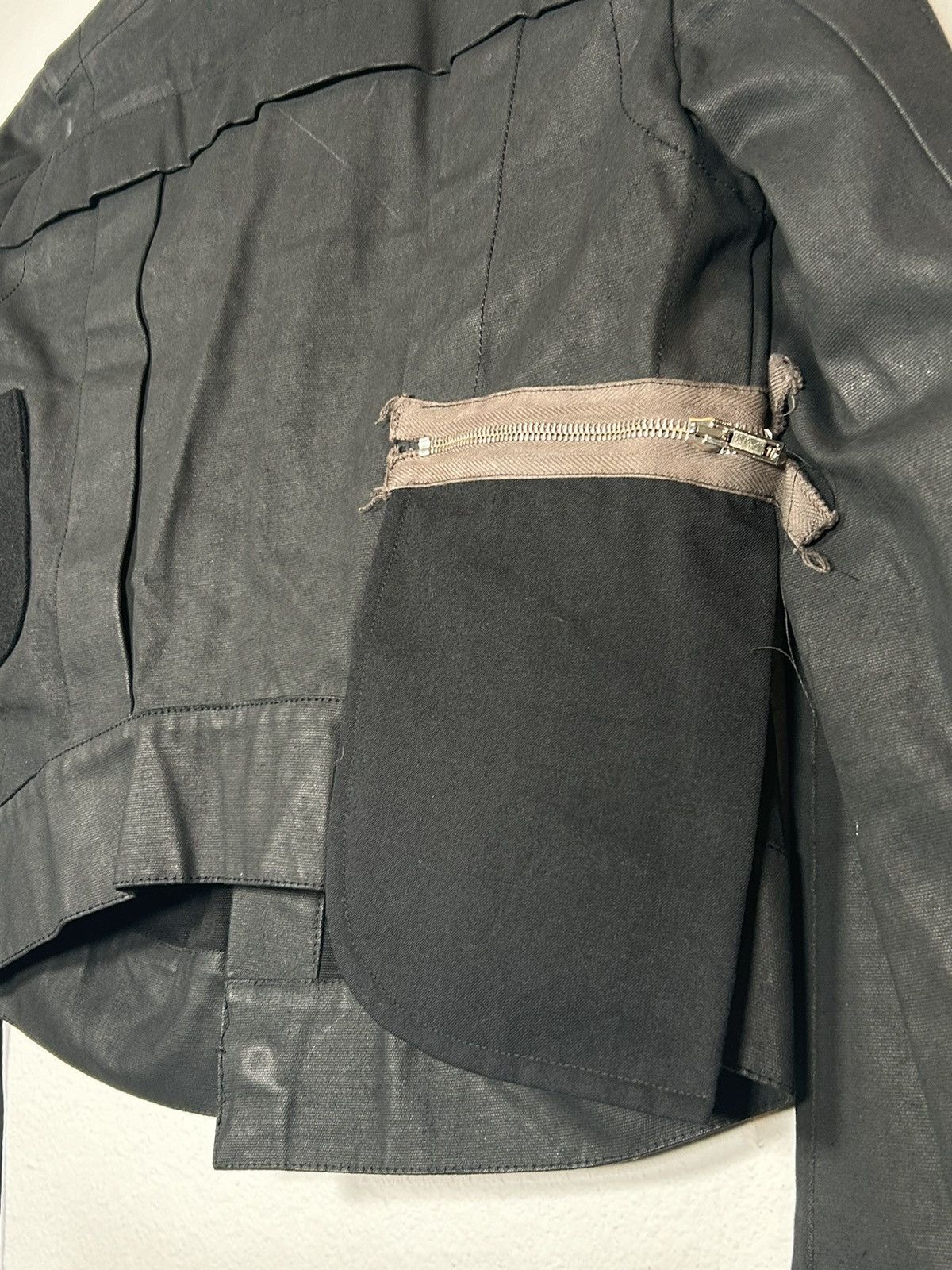 Rick Owens SS03 Suckerball Waxed Reconstructed Scrap Jacket Size US XS / EU 42 / 0 - 6 Thumbnail