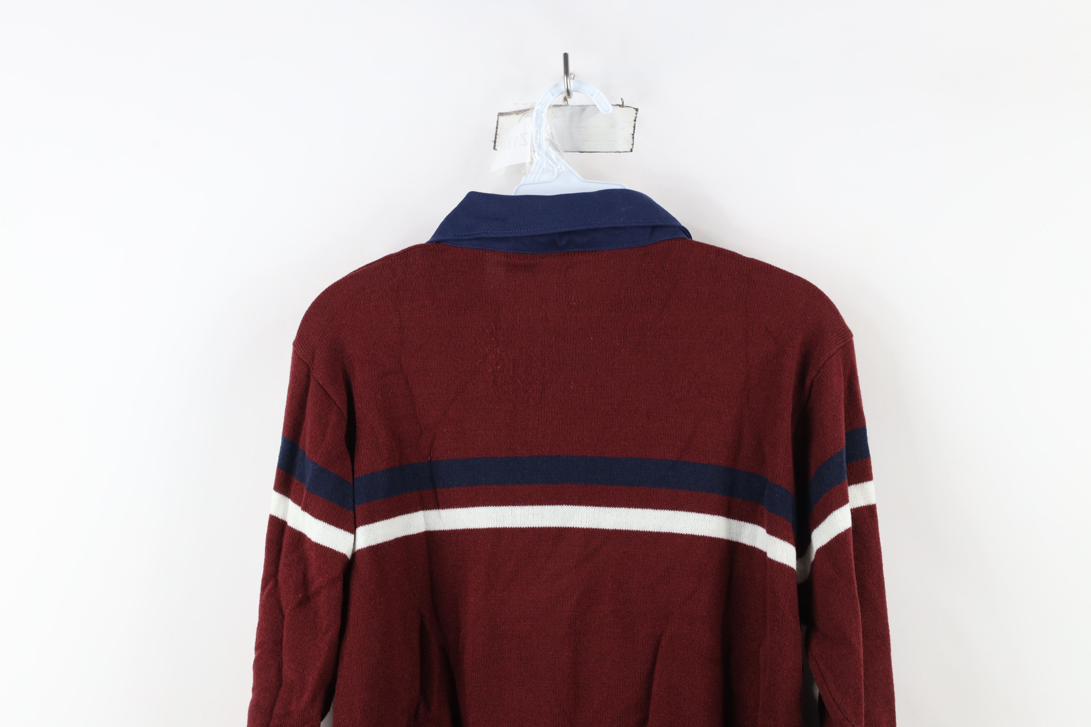 Vintage Vintage 70s Streetwear Knit Collared Long Sleeve Sweater Size US L / EU 52-54 / 3 - 9 Thumbnail