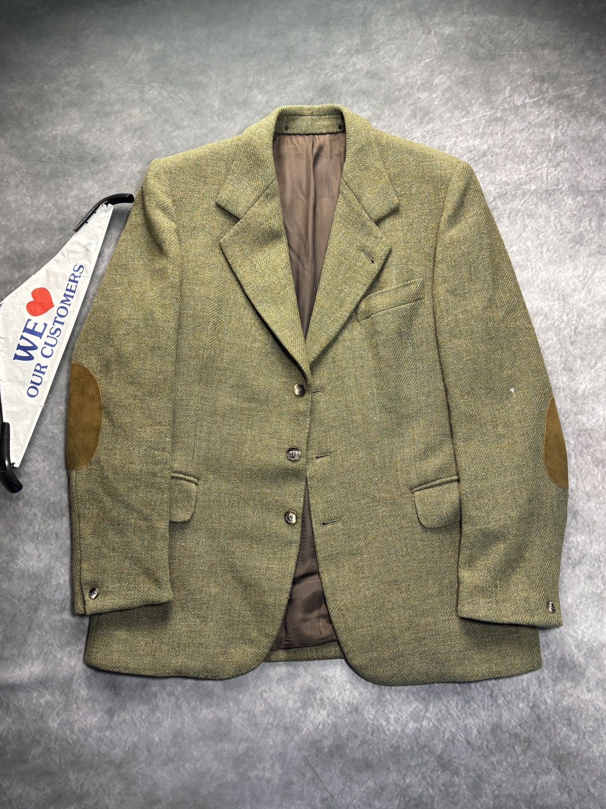 Harris Tweed Vintage Harris Tweed Blazer Suit Jacket Made in Scotland Size 42R - 18 Thumbnail